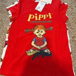H&M Vibrant Red Pippi Longstocking NEW 122-128